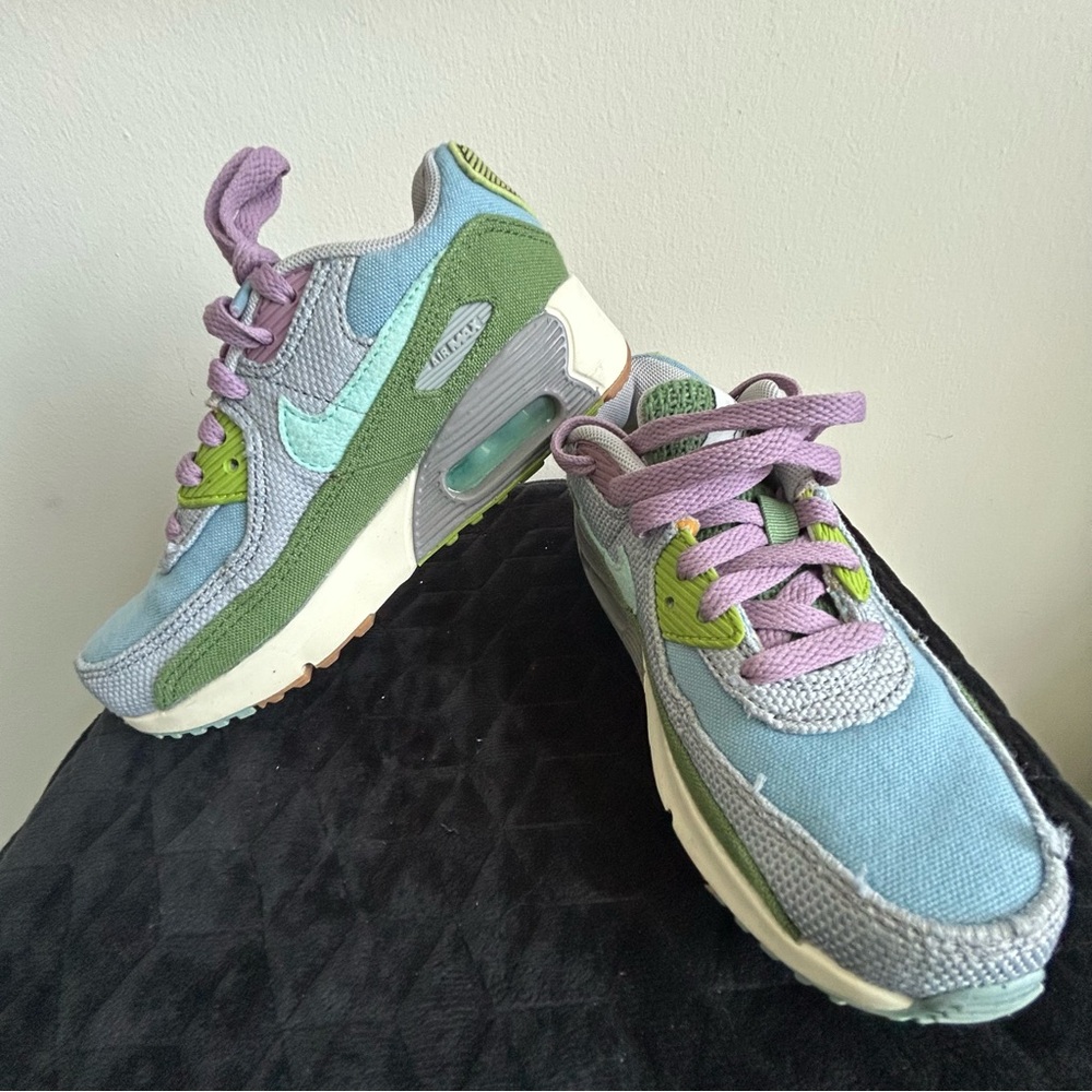 Nike Air Max Kids Sneakers in Blue, Green, and Purple